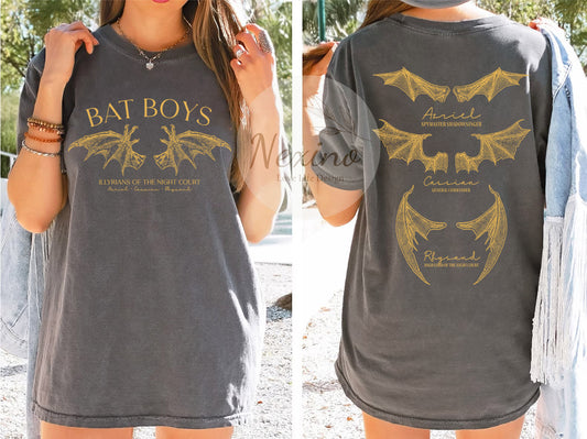 The Bat Boys Double-Sided Shirt, Retro Bat Boys Crew Shirt, Vintage Acotar Shirt, Bookish Shirt, The Bat Boys Fan Club, Gift for him