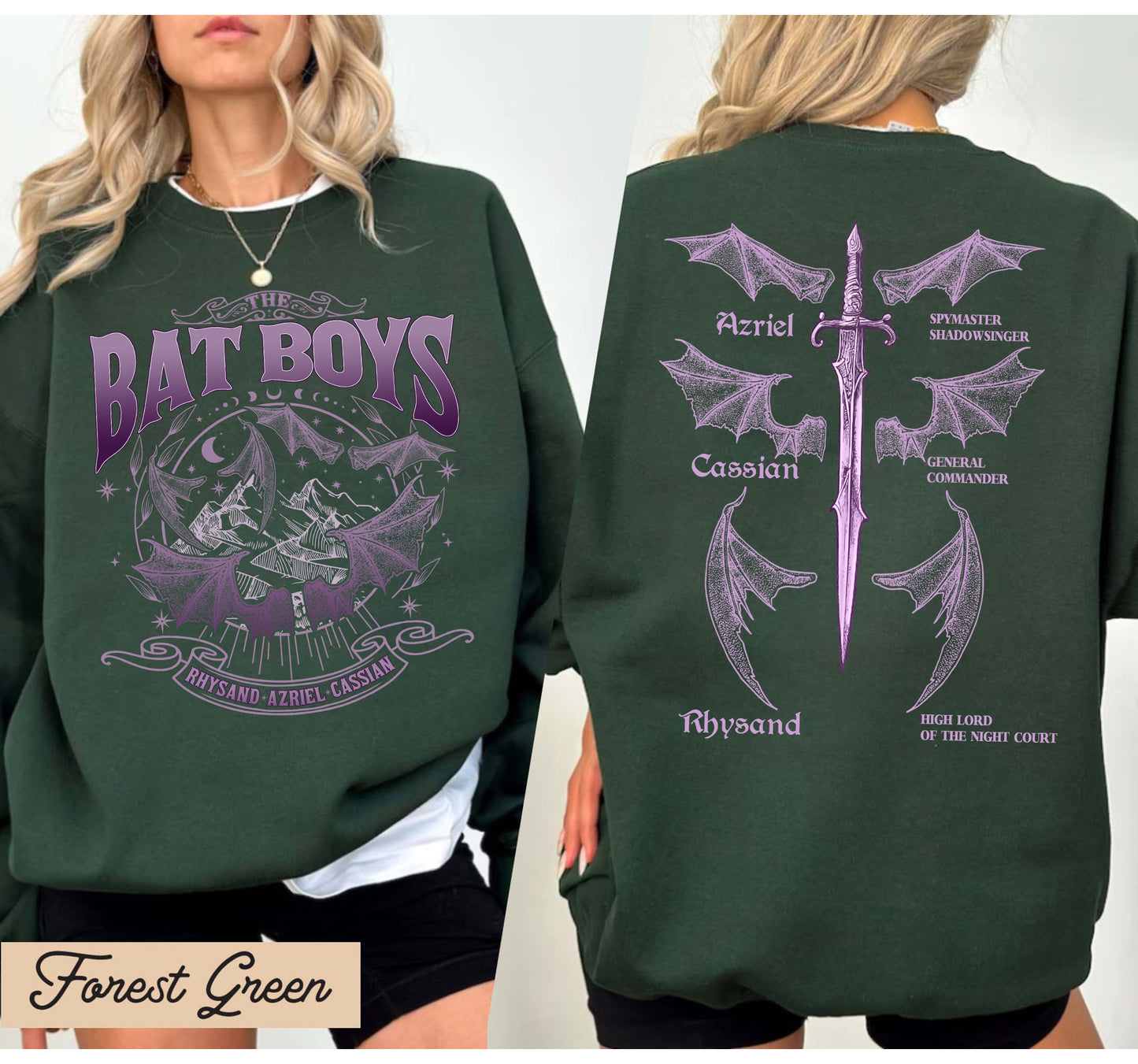 The Bat Boys Comfort Colors Shirt, ACOTAR Merch, Night Court Illyrians Tee, A Court of Thorns and Roses, Rhysand Cassian Azriel Apparel