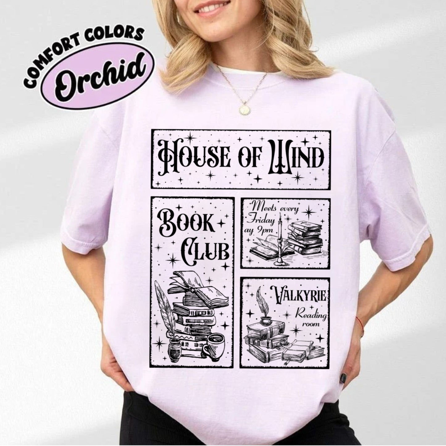 ACOTAR House Of Wind Book Club Shirt, Night Court Velaris House Of Wind Library Sarah J Maas Throne of Glass, Valkyrie Reading Room SJM