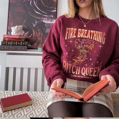 Fireheart Queen Aelin Comfort Colors Shirt, Throne Of Glass Fan T Shirt, Kingsflame The Thirteen,She Will Not Be Afraid, Book Lover Tog Gift