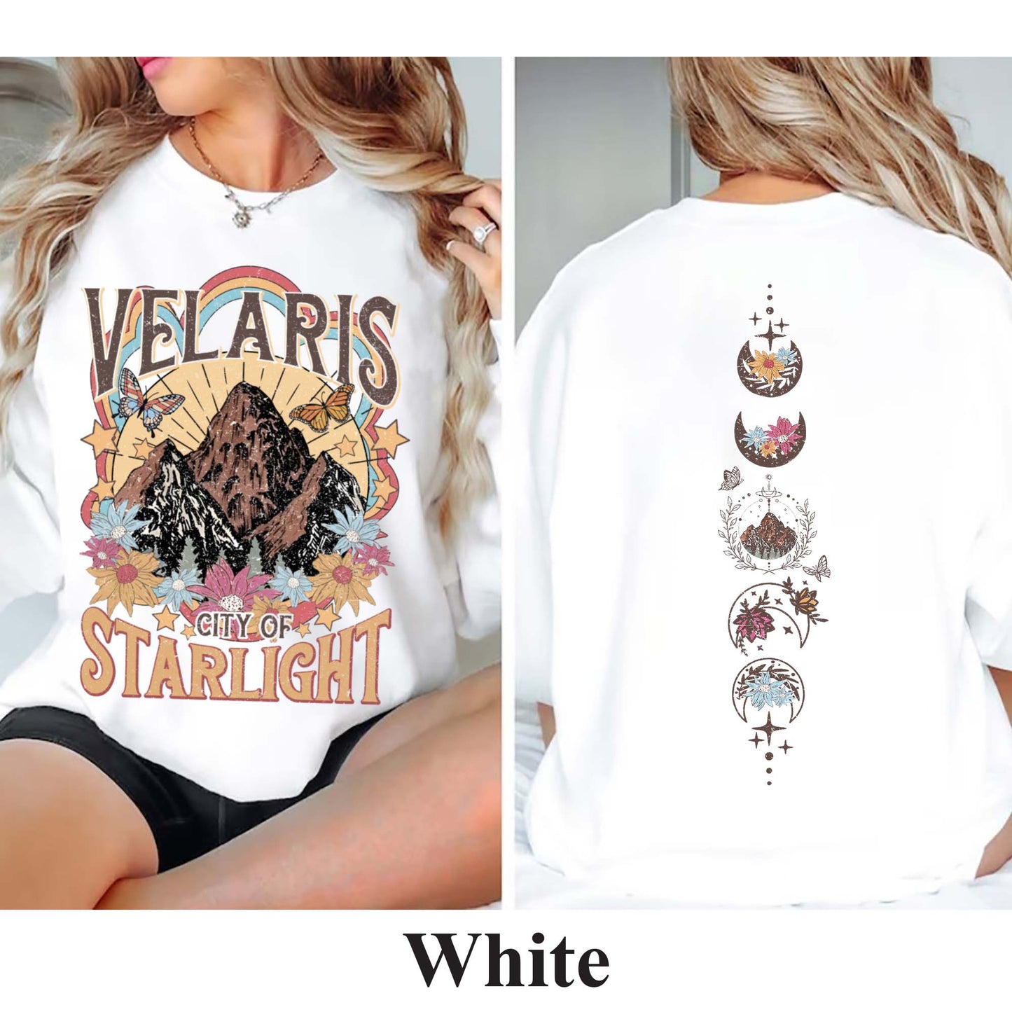 Velaris City Of Starlight ACOTAR Two-Sided Sweatshirt, The Night Court Shirt, Court of Dreams, Rhysand, Cassian, Sarah J Maas, Booklover Tee