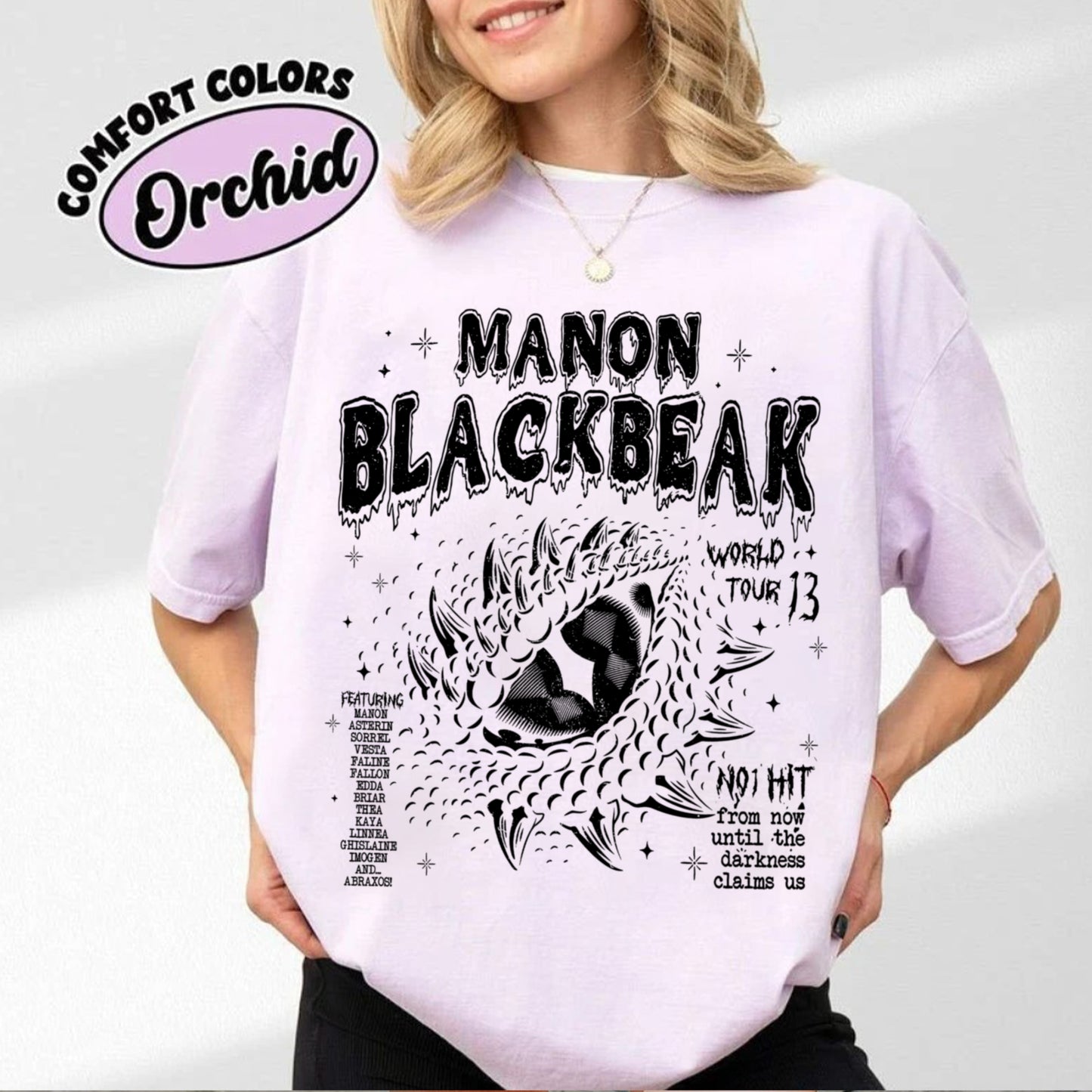 Manon Blackbeak Throne of Glass Comfort Colors Shirt, Sarah J Maas Merch, Rowan Whitethorn, ACOTAR Crescent City Rhysand, Book Quote Shirt