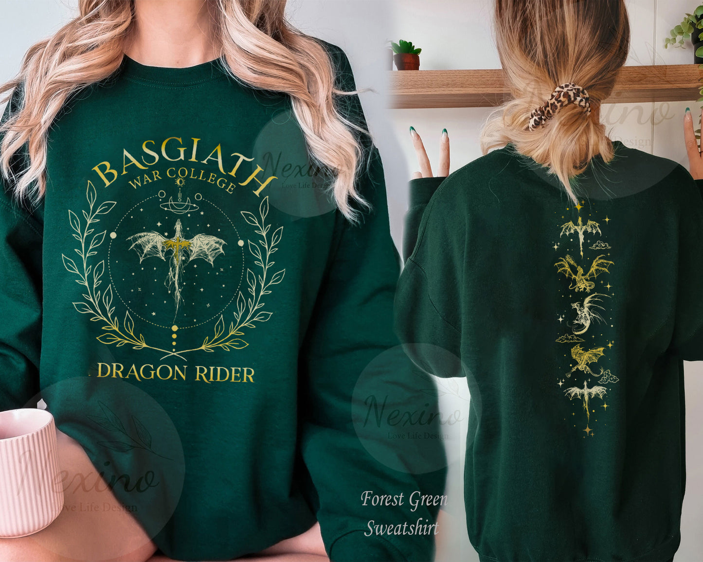 Basgiath War College Double-side Sweatshirt, Fourth Wing Shirt, Dragon Rider, Rebecca Yoros, Fourth Wing, Violet Sorrengail, Bookish Shirt