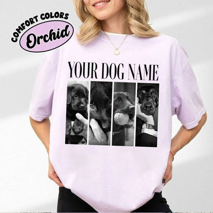 Custom Pet Photo Shirt, Personalized Pet Comfort Colors Shirt, Dog Mom Gift, Cat Mom Shirt, Dog Dad Gift, Cat Dad Gift, Pet Remembrance Gift
