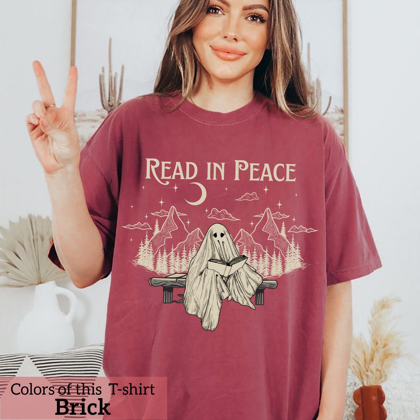 Book Lover Halloween Shirt, Funny Ghost Book Nerd, Teacher Halloween Gift, Librarian Merch, Ghost Book Lover