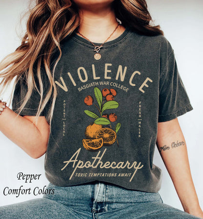 Violet Sorrengail Apothecary Shirt, Basgiath War College Merch, gift for book lovers, Fourth Wing, Quadrant Shirt, Bookish Sweatshirt