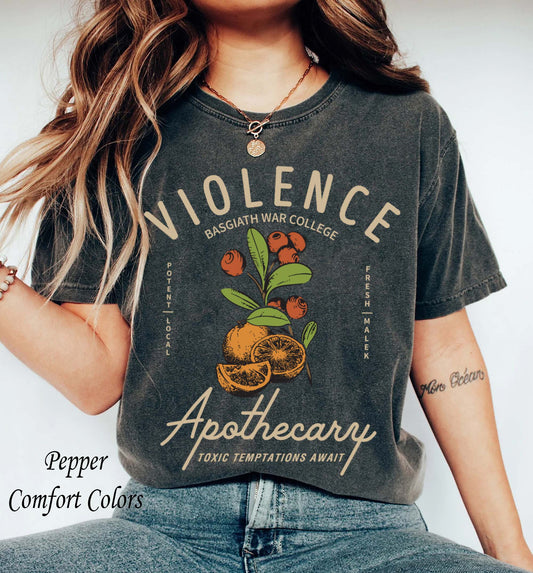 Violet Sorrengail Apothecary Shirt, Basgiath War College Merch, gift for book lovers, Fourth Wing, Quadrant Shirt, Bookish Sweatshirt