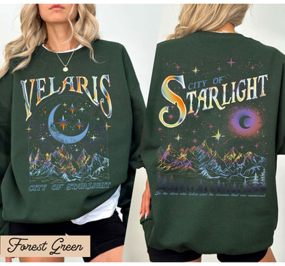 Velaris City Of Starlight ACOTAR Two-Sided Sweatshirt, The Night Court Shirt, Court of Dreams, Rhysand, Cassian, Sarah J Maas, Booklover Tee