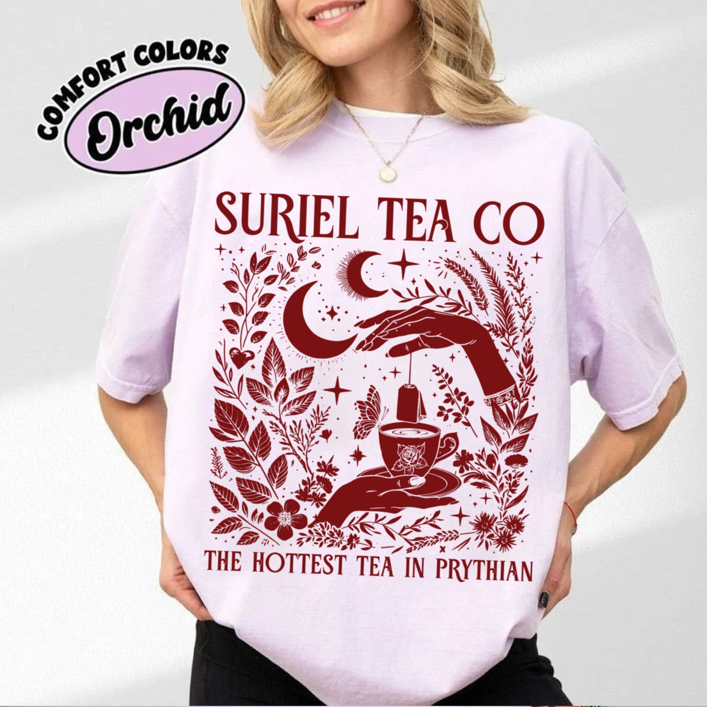 Suriel Tea Co Shirt, ACOTAR Suriel Tea Shirt, Velaris T-Shirt, A Court Of Thorns and Roses Shirt, SJM Merch, Bookish Shirt, Book Lover Gift