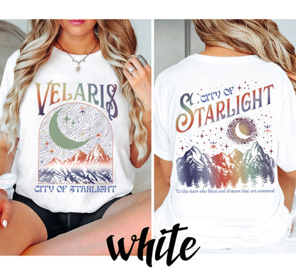 Velaris City of Starlight ACOTAR Shirt Comfort Colors, The Night Court Shirt, Bookish Gift, Court of Thorns and Roses Shirt | SJM Merch