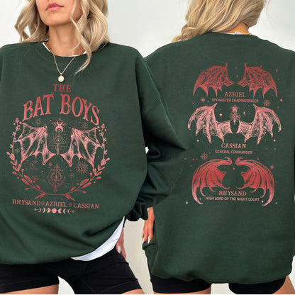 The Bat Boys Comfort Colors Gildan Shirt, Acotar Merch Sweatshirt, The Night Court Illyrians, A Court of Thorns and Roses Rhysand Cassian Azriel