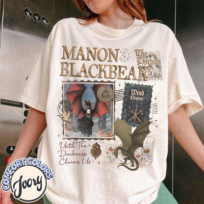 Manon Blackbeak Shirt, The Thirteen Throne Of Glass Shirt, From Now Until The Darkness Claims Us Shirt, Sjm Merch, Retro The Thirteen