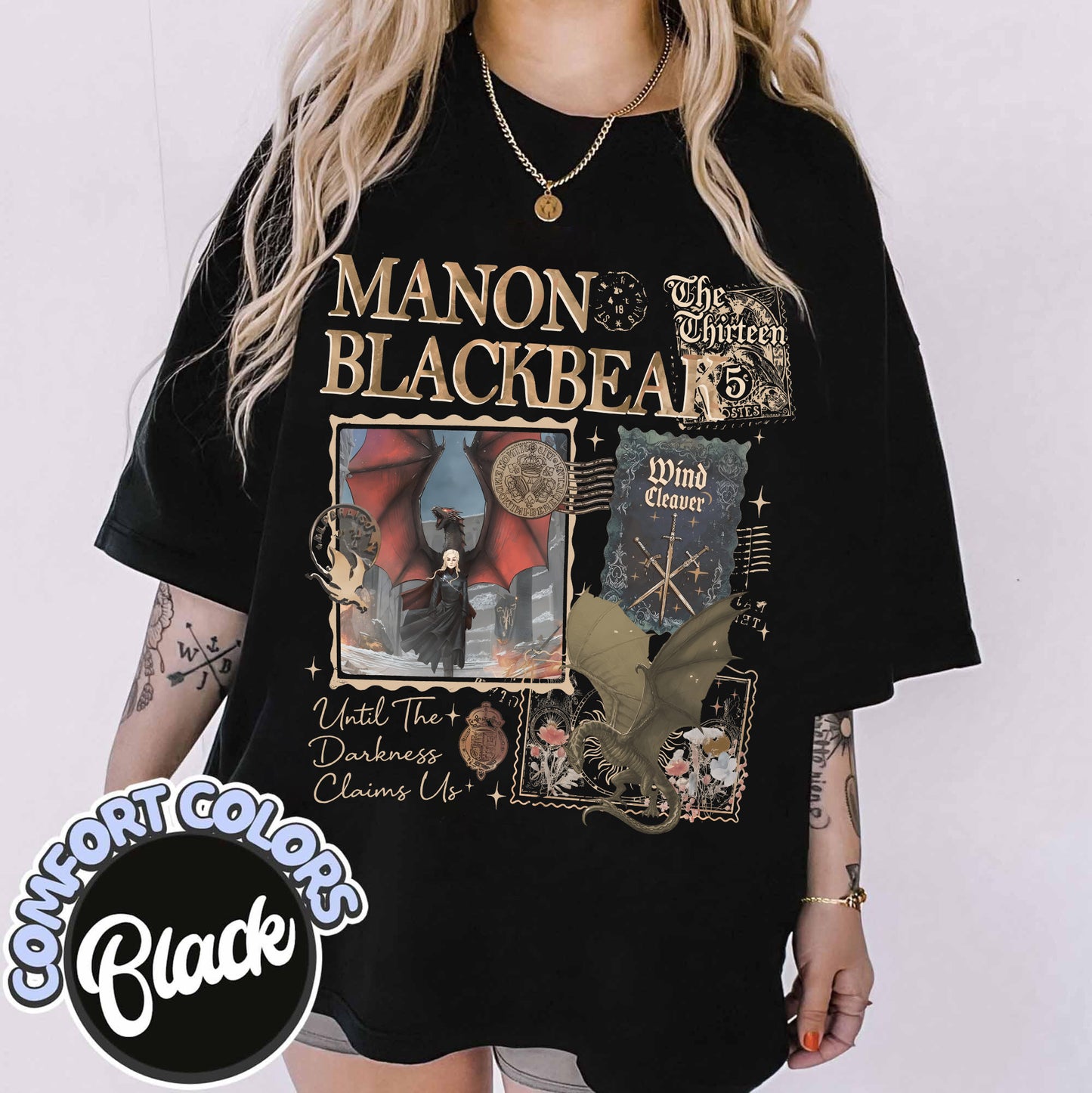 Manon Blackbeak Shirt, The Thirteen Throne Of Glass Shirt, From Now Until The Darkness Claims Us Shirt, Sjm Merch, Retro The Thirteen