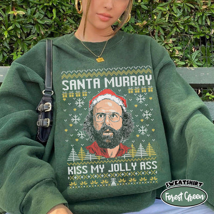 Kiss My Jolly Ass Santa Murray Shirt, Inspired by Movie Shirt, Shirt For Movie Fan, Gift For Men And Women