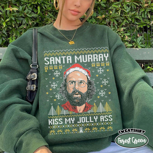 Kiss My Jolly Ass Santa Murray Shirt, Inspired by Movie Shirt, Shirt For Movie Fan, Gift For Men And Women