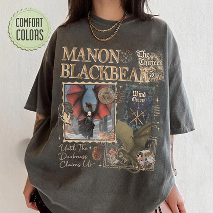 Manon Blackbeak Shirt, The Thirteen Throne Of Glass Shirt, From Now Until The Darkness Claims Us Shirt, Sjm Merch, Retro The Thirteen