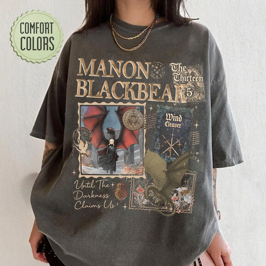 Manon Blackbeak Shirt, The Thirteen Throne Of Glass Shirt, From Now Until The Darkness Claims Us Shirt, Sjm Merch, Retro The Thirteen