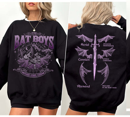 The Bat Boys Comfort Colors Shirt, ACOTAR Merch, Night Court Illyrians Tee, A Court of Thorns and Roses, Rhysand Cassian Azriel Apparel