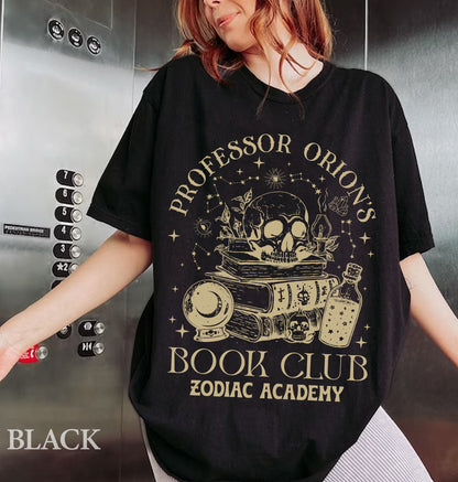 Professor Orions Book Club Zodiac Academy Merch Shirt, Gift for Book Lover, Fantasy Reader, Bookworm Merch, Gift for Her