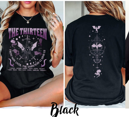 The Thirteen Throne Of Glass Shirt - 'From Now Until The Darkness Claims Us' Tee, SJM Merch, We Are The Thirteen Comfort Colors Apparel