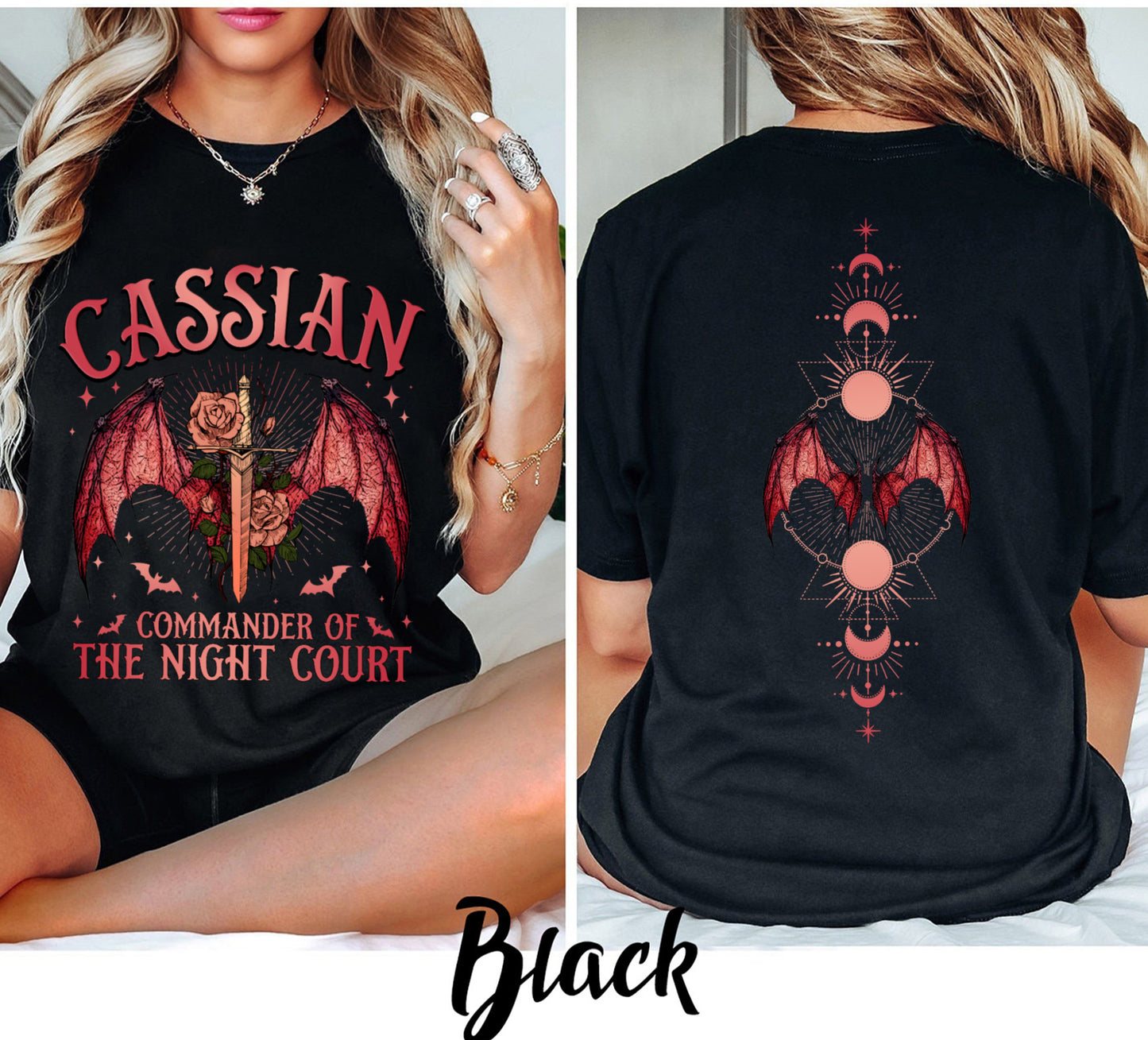 Acotar Shirt Cassian, Velaris City Of Starlight Acotar Two-sided Shirt, The Night Court Shirt, Court Of Dreams, Cassian, Booklover Shirt