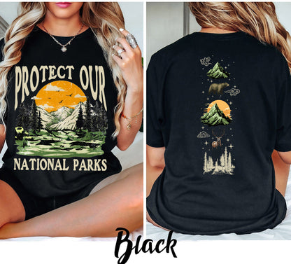 90s National Parks Comfort Colors® Unisex T shirt Granola Girl Shirt Respect the Local Wildlife Tee Hiking Camping Clothes Wanderlust Shirt