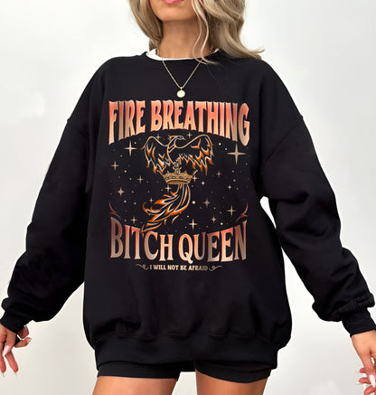Fireheart Queen Aelin Comfort Colors Shirt, Throne Of Glass Fan T Shirt, Kingsflame The Thirteen,She Will Not Be Afraid, Book Lover Tog Gift