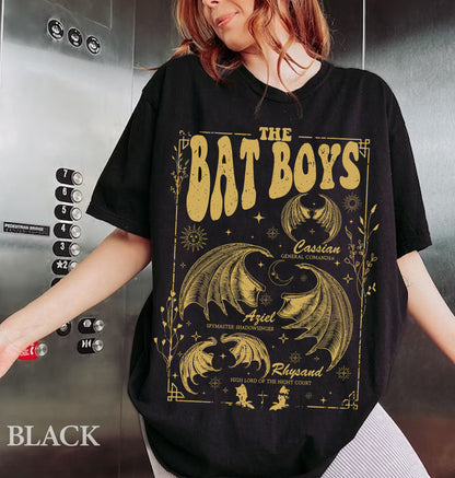 The Bat Boys Shirt, Acotar Bat Boys Shirt, Retro Bat Boys Crew Shirt, The Night Court Illyrians Shirt, Rhysand Cassian Azriel, Bookish Gift