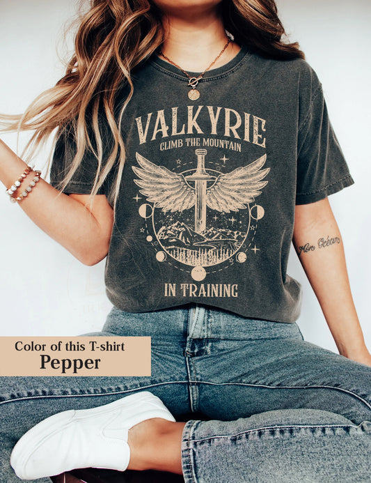 The Night Court Comfort Shirt, Valkyrie in Training Shirt Sweatshirt, Nesta Archeron Gwyn Emerie Cassian Azriel Illyrian Training Camp Velaris TOG Sarah J Maas Shirt