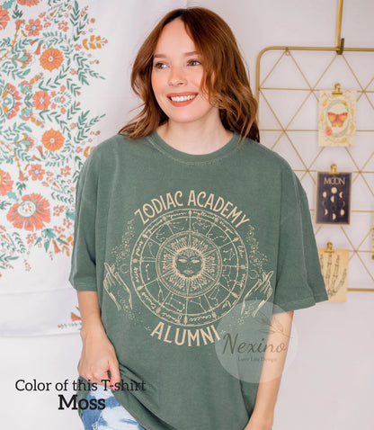 Zodiac Academy Alumni Distressed Shirt, Zodiac Academy Merch, Vega Twins T-shirt, Zodiac Signs, Star Constellations shirt.