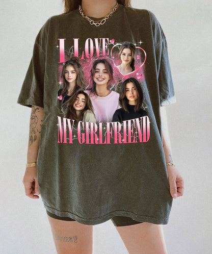 Custom Girlfriend Shirt, Boyfriend Comfort Colors Shirt, Face Shirt, Bachelorette Surprise, Personalized Birthday Bootleg Gift, Group Shirt
