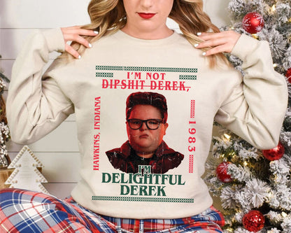Delightful Derek shirt, Dipshit Derrek shirt, Christmas Shirt, Comfort Color Movie Shirt, Gift For Movie Fan, Trending Shirt