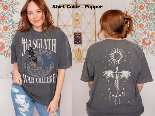 Fourth Wing Double-Sided Sweatshirt, Basgiath War College Shirt, Basgiath War College Gift, Fourth Wing Shirt, Bookish Dragon Rider Shirt
