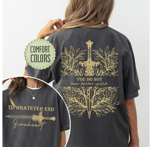 You Do Not Yield TOG Inspired Tee - Comfort Colors Unisex Shirt - Bookish Gift for Women - Booktok Shirt - Fantasy Reading Gift - Book Lover