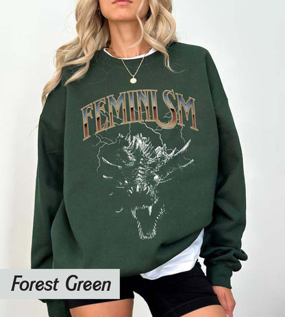 Feminism Dragon Fantasy shirt Feminist T-Shirt Feminist art Womens Empowerment Death Metal Shirt, Weirdcore, Ironic Shirt