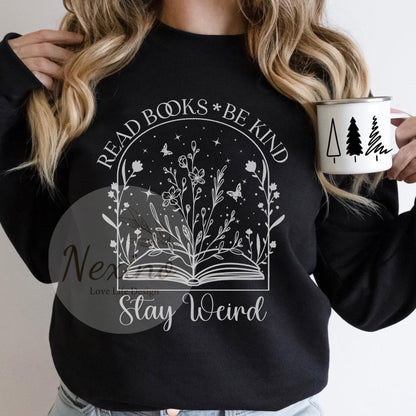 Read Books Be Kind Stay Weird Shirt, Comfort Colors Shirt, Kindness Shirt, Book Lover Shirt, Bookish Shirt, Gift For Reader, Teacher Shirt