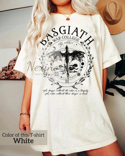 Basgiath War College Scribe Shirt, Fourth Wing Merch Shirt Dragon Rider Violet Sorrengail Xaden Riorson Fantasy Bookish The Empyrean Series