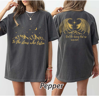 Velaris City Of Starlight Two-Sided Comfort Colors Shirt, The Night Court Shirt, SJM Shirt, Acotar Velaris Shirt