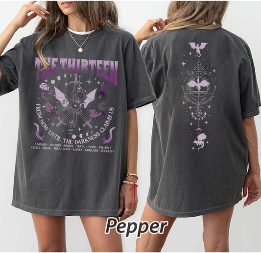 The Thirteen Throne Of Glass Shirt - 'From Now Until The Darkness Claims Us' Tee, SJM Merch, We Are The Thirteen Comfort Colors Apparel