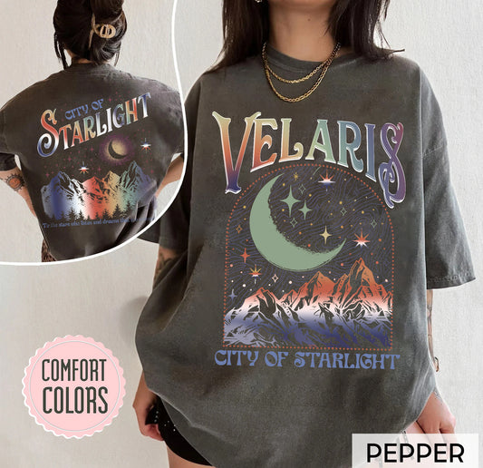 Velaris City of Starlight ACOTAR Shirt Comfort Colors, The Night Court Shirt, Bookish Gift, Court of Thorns and Roses Shirt | SJM Merch