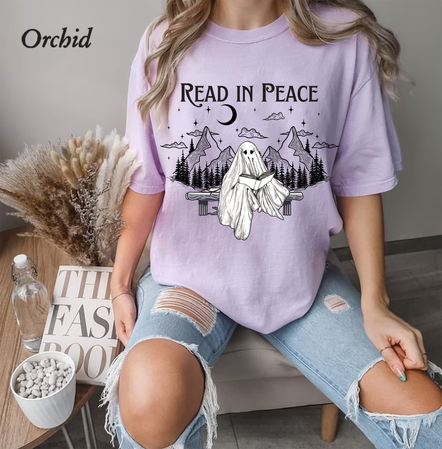 Book Lover Halloween Shirt, Funny Ghost Book Nerd, Teacher Halloween Gift, Librarian Merch, Ghost Book Lover