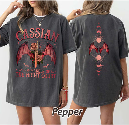 Acotar Shirt Cassian, Velaris City Of Starlight Acotar Two-sided Shirt, The Night Court Shirt, Court Of Dreams, Cassian, Booklover Shirt