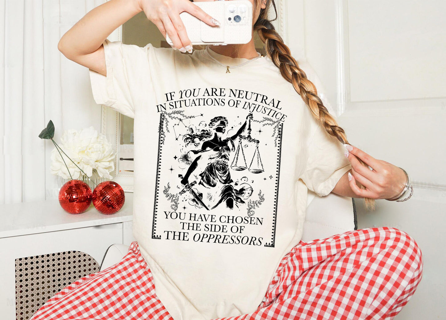 If You Are Neutral In Situations Of Injustice You Have Chosen The Side Of The Oppressor Shirt,Human rights Shirt,Fight fascism Shirt