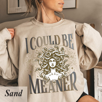 Trending I Could Be Meaner Medusa Gorgon Shirt, Greek Mythology Sarcastic Outfit, Aesthetic Weirdcore Clothing, Adult Humor Gag Shirt