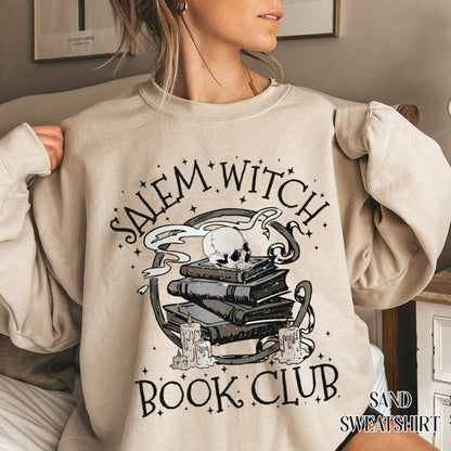 Salem Witch Book Club Shirt, Halloween Book Lover Shirt, Salem Massachusetts Shirt, Halloween Library Shirt, Funny Reader Shirt, Retro Skull