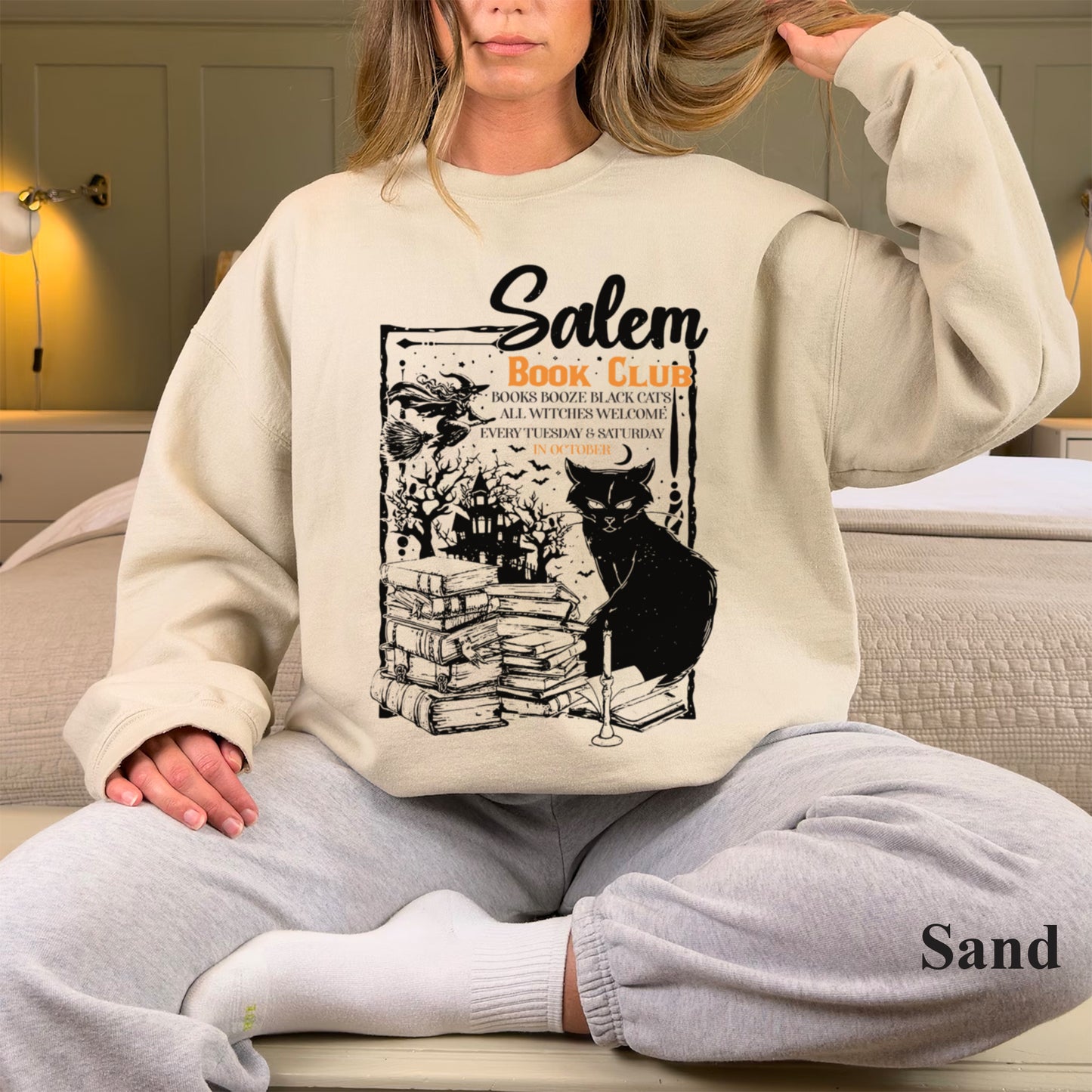 Salem Book Club Shirt for Spooky Reader, Funny Book Lover Halloween Tee, Salem Witches Spooky Season Shirt for Bookworm Halloween Witchy Shirt