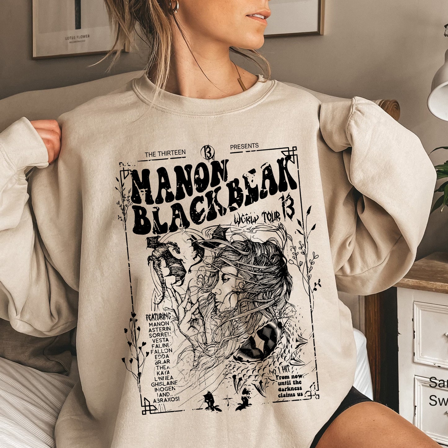 Manon Blackbeak Throne of Glass Vintage Shirt, The Thirteen Shirts, From Now Until The Darkness Claims Us Tee, ACOTAR Crescent City