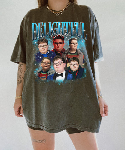 Custom Photo Bootleg Delightful Derek Shirt, Boyfriend Bootleg Tee, Customized Dog T Shirt, Custom Birthday Gift, Bachelorette Bootleg Shirt