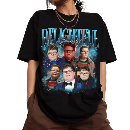 Custom Photo Bootleg Delightful Derek Shirt, Boyfriend Bootleg Tee, Customized Dog T Shirt, Custom Birthday Gift, Bachelorette Bootleg Shirt