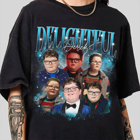 Custom Photo Bootleg Delightful Derek Shirt, Boyfriend Bootleg Tee, Customized Dog T Shirt, Custom Birthday Gift, Bachelorette Bootleg Shirt